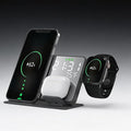 All-in-one Wireless ChargerClockAlarmCalendarTemperature Display15W Fast Charging.Wirelessly Charge PhoneWatchEarbuds simultaneouslyCompatible with Qi-Enabled DevicesW669 Black.