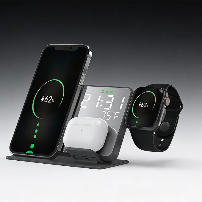 Multi Functional Alarm Clock W669 Black