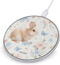 Bunnies Furry Floral Fast Portable Charger 10W Funny Graphic Phone Charging Pad with USB Cable