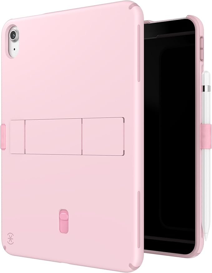 Speck iPad 10.9 Inch Tablet Case and Stand - Scratch Resistant Drop Protection &amp Quick Release Kickstand - for iPad 10th Gen 2022 - StandyShell Soft Lilac/Hydrangea Purple/Kinder Pink