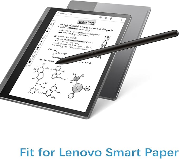 Black Smart Paper Pen for Lenovo Smart Paper Smart Paper Stylus Pen 4096 Pressure Levels Smart Paper Digital Pen Replacement + 5 Tips/Nibs