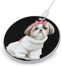 Cartoon Shih Tzu Dog Phone Charger Magnetic Charging Pad Anti-Slip with USB Cable