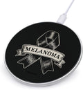 Melanoma Cancer Ribbon Fast Portable Charger 10W Funny Graphic Phone Charging Pad with USB Cable