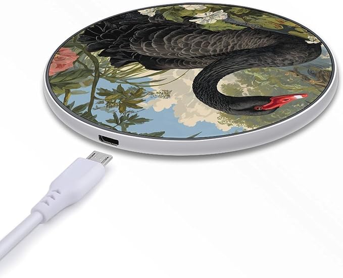 Swans in Natural Habitat Fast Portable Charger 10W Funny Graphic Phone Charging Pad with USB Cable