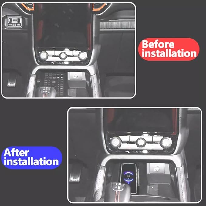 Center Console Phone Wireless Fast Charging Pad for Ford Ranger 2023-2024
