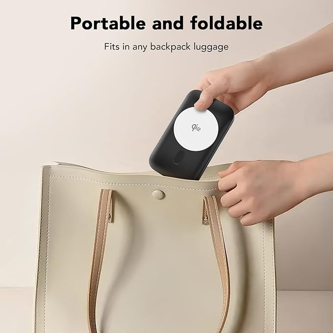 Qi2 [Certified] 3 in 1 Charging Station Compatible with Apple MagSafeMagnetic 15W Foldable Fast Wireless Charging Stand for iPhone 17/16/15/14/13/12 iWatch 11 Air-Pods Charger(with 30W PD Adapter)