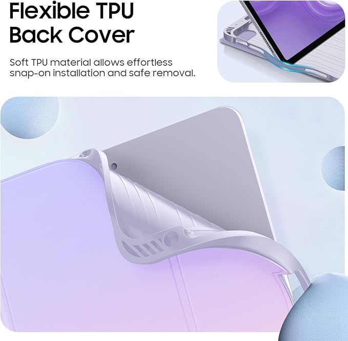 Fintie Keyboard Case for iPad Air 11-inch M4/M3/M2 (2026/2025/2024) iPad Air 5th/4th Generation (2022/2020) 10.9 Inch - Soft TPU Cover w/Magnetically Detachable Bluetooth Keyboard Fantasy Ombre