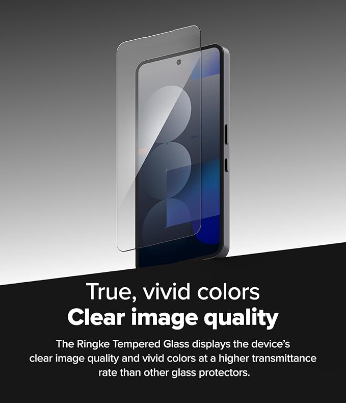 Ringke Easy Slide [Super Easy to Install] Compatible with Nothing Phone 3a / 3a Pro Screen Protector Case Friendly 9H Hardness Tempered Glass with Simple installation Tool - 2 Pack