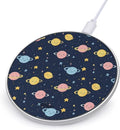 Outeres-Spaces Planets Stars Wireless Charger Anti-Slip Wireless Charging Pad Slim Charger Mat for Men Women