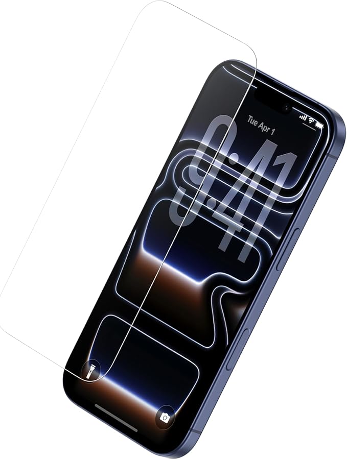 Belkin ScreenForce TemperedGlass Screen Protector for iPhone 17 Pro Max Scratch-Resistant Impact Protection w/Included Easy Align Tray for Bubble Free Application Recycled Glass