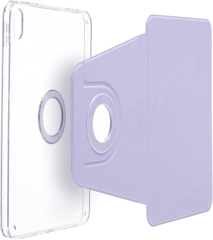 iPad 11 (11'') A16 2025/ iPad 10 (10.9'') 2022 Case DMaos Magnetic Detachable Smart Cover 360 Rotation Foldable Stand - Lavender
