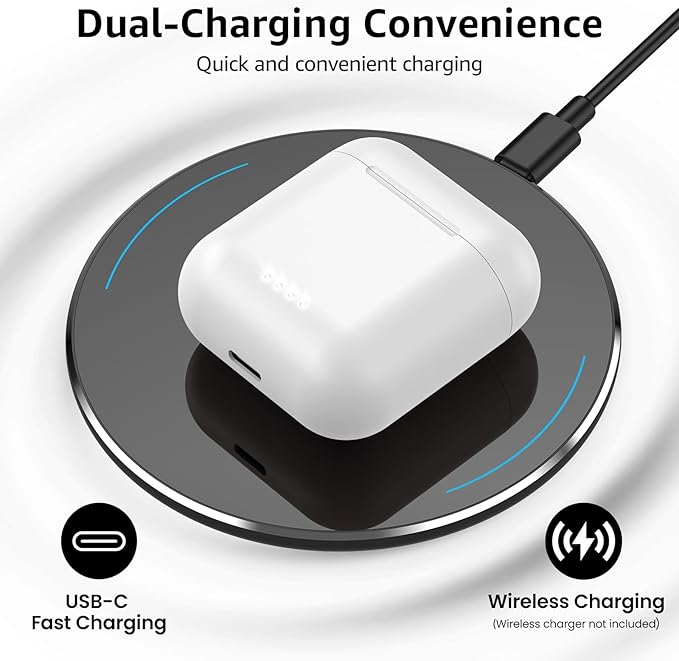 TOZO T6 Wireless Earbuds IPX8 Waterproof Ear Buds Stereo Bass Sound Bluetooth 5.3 Headphones in Ear 50 Hours Playtime Earphones Wireless Charging Case Custom 32 EQ via APP