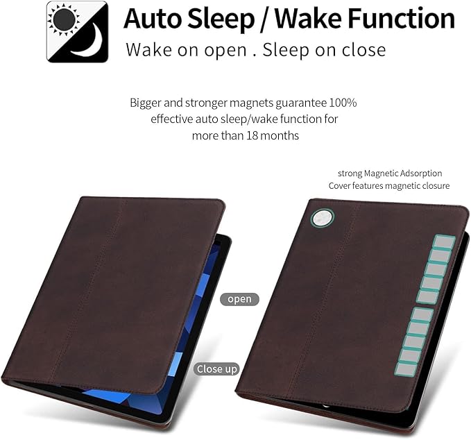 Gexmil Genuine Leather Case for iPad Pro 11 Inch (M5/M4) 2025/2024 with Adjustable StandProtective Shockproof Premium Leather Smart Folio Cover Auto Sleep/Wake Anti-Slip Sanded Brown