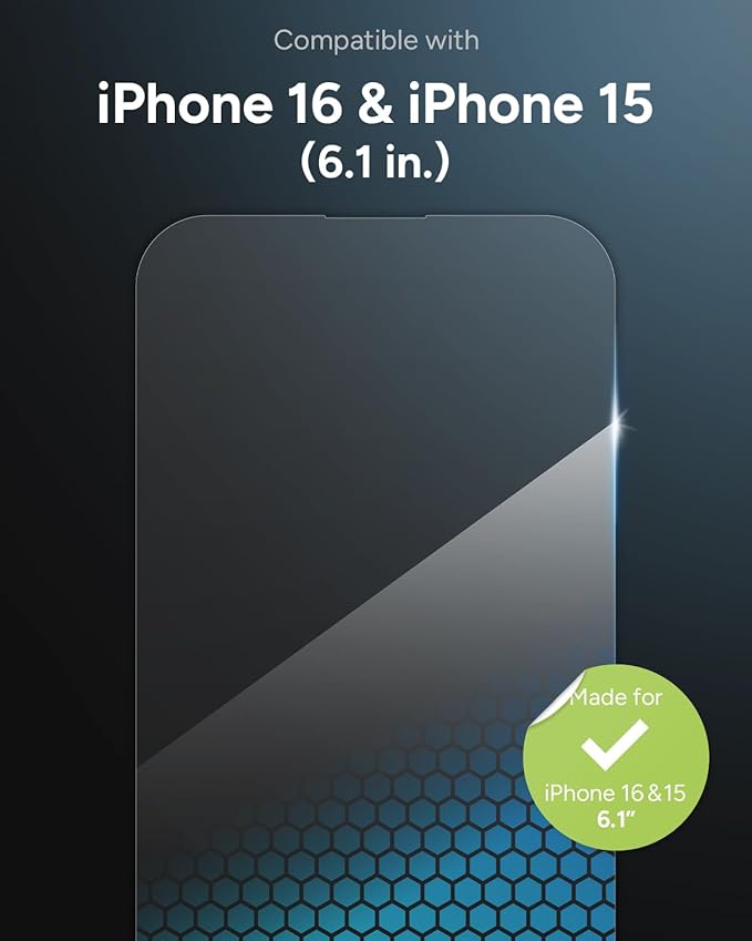 ZAGG XTR4 Screen Protector for iPhone 16/15-11x Stronger Tempered Glass Blue Light Filtration Anti-Reflective Technology Graphene Reinforced InvisibleShield Easy Dust-Free Installation