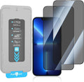 2 Pack Privacy Screen Protector for iPhone 14 Plus 9H+ Tempered Glass Anti Spy Private Film Easy Installation Auto Alignment Dust Removal Military-Grade Protection Bubble-Free