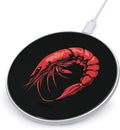 Red Shrimp Wireless Charger Anti-Slip Wireless Charging Pad Slim Charger Mat for Men Women