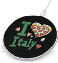 Italian Pizza I Love Italy Phone Charger Magnetic Charging Pad Anti-Slip with USB Cable