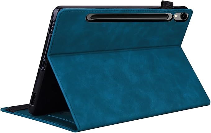 for Samsung Galaxy Tab S10 FE+ / S10 FE Plus 13.1 Inch X620 / X626B Tablet PC Case Bracket Type Adjustable Fixing Strap Card Slot Tablet Cases(Blue)