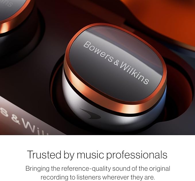 Bowers &amp Wilkins Pi8 McLaren Edition Wireless Earbuds in-Ear Bluetooth Earphones with Qualcomm Chipset &amp aptX Lossless Active Noise Cancelling Earbuds 3 Built-in Mics 15-Min Quick Charging