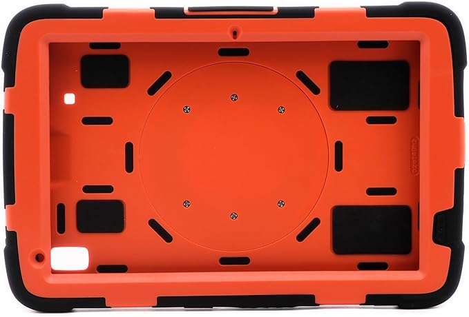 Protective Case for Zebra ET40 ET45 10 Inch Tablet Only Military Grade Shockproof Rugged Cover with Hand Strap &amp Stand SG-ET4X-10EXOSKL1-01 Compatible with Zebra Accessories (Orange)