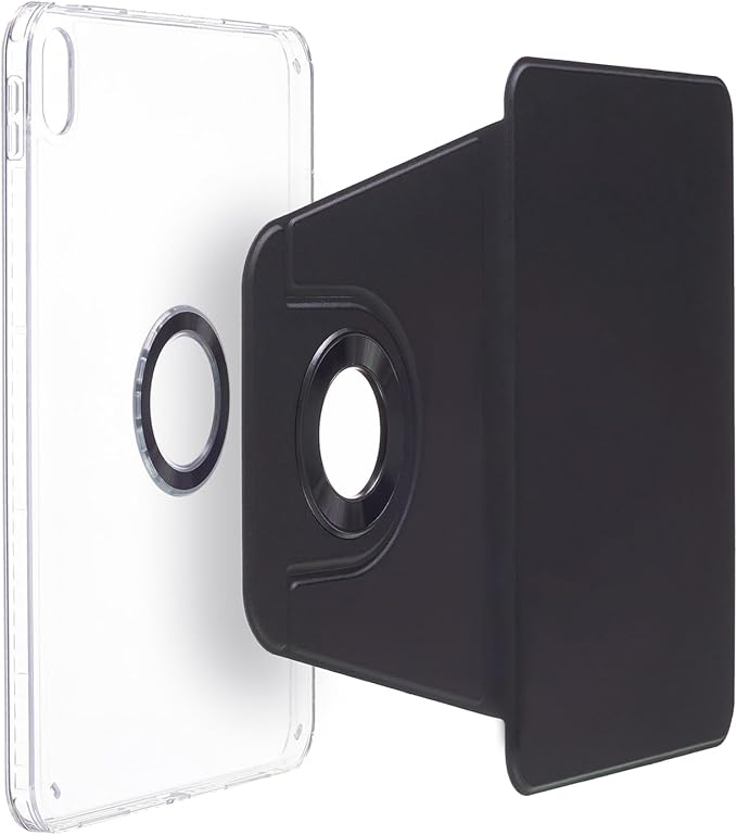 iPad 11 (11'') A16 2025/ iPad 10 (10.9'') 2022 Case DMaos Magnetic Detachable Smart Cover 360 Rotation Foldable Stand - Black