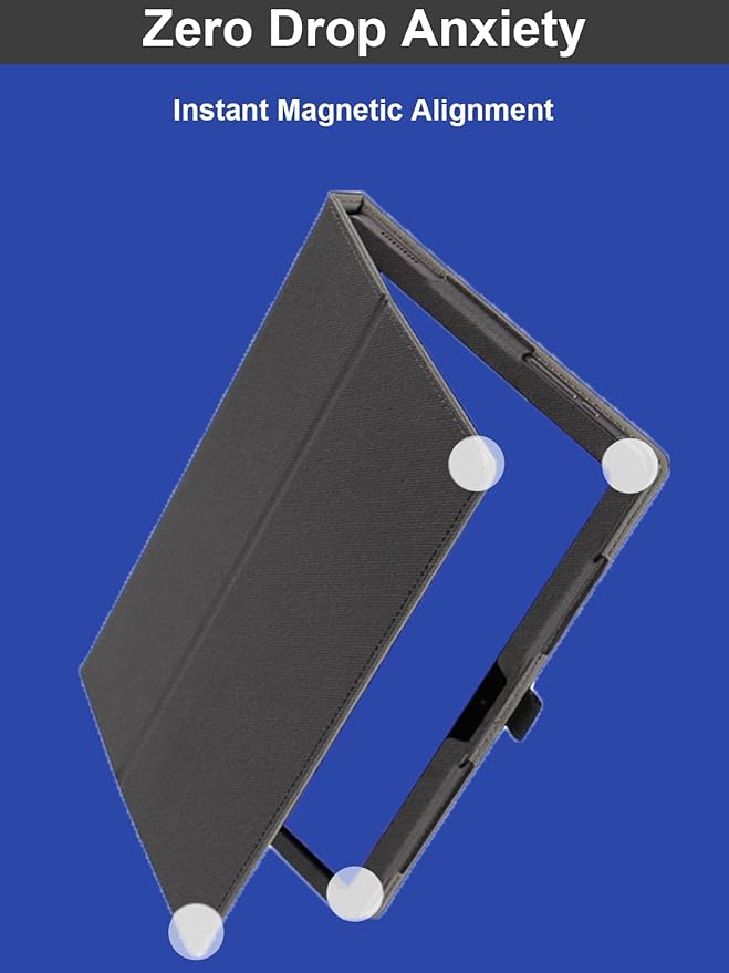 Tablet Case with WACOM MovinkPad Pro 14 Auto Sleep/Wake Protective Sleeve Tablet Cover with Pen Holder to Securely Store Stylus Stand Function Handheld Band Shock Resistant（Black ）