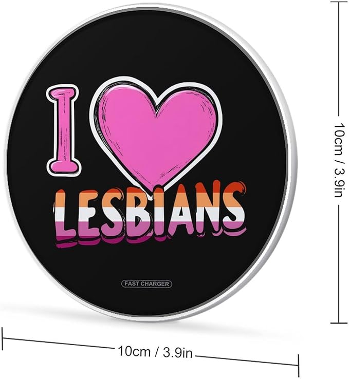 I Love Lesbians Phone Charger Magnetic Charging Pad Anti-Slip with USB Cable
