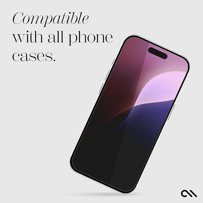 Case-Mate iPhone 16 Plus Screen Protector - Anti-Scratch Tempered Glass with Shatter Protection - Durable 9H Glass with Touch Sensitivity Ultra High Clarity Case Friendly and Easy to Apply - Clear