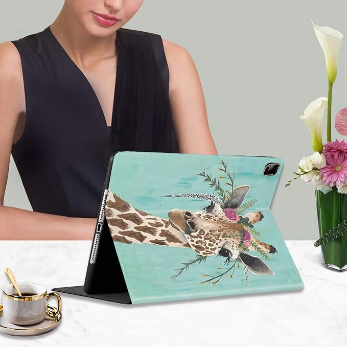 Green Rustic Wood and Giraffe
