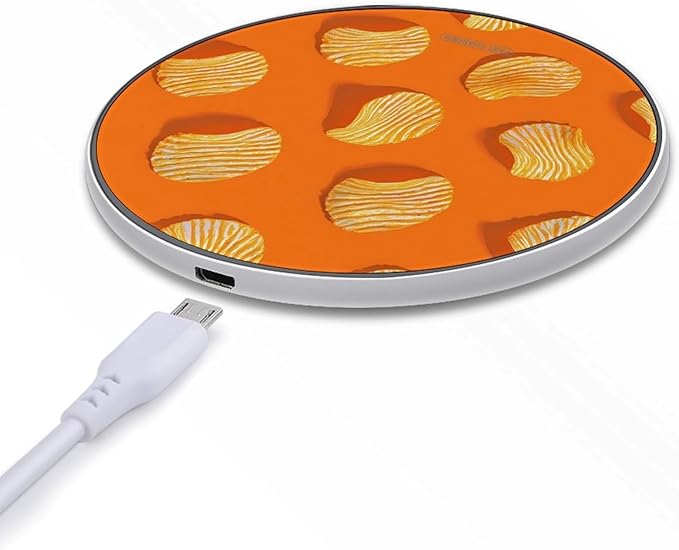 Potatoes Chips Fast Portable Charger 10W Funny Graphic Phone Charging Pad with USB Cable
