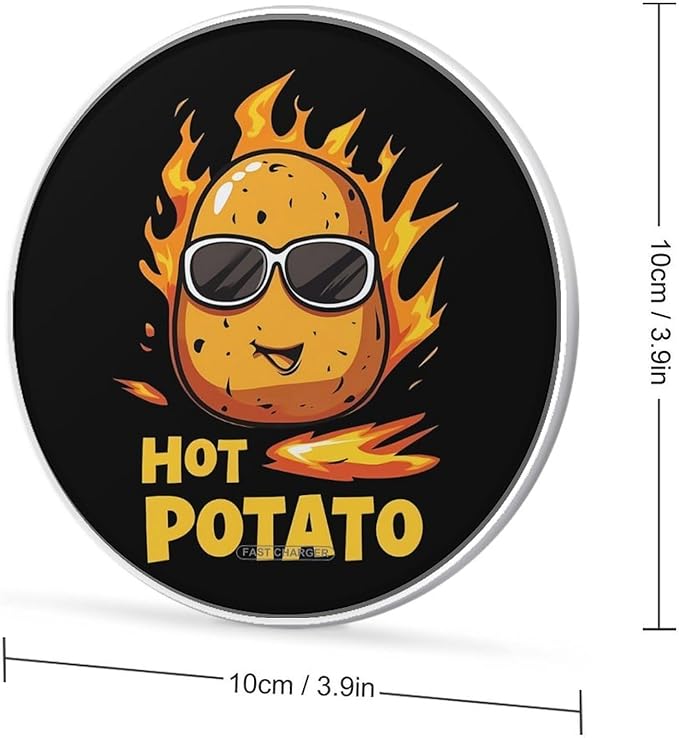 Hot Potato Phone Charger Magnetic Charging Pad Anti-Slip with USB Cable