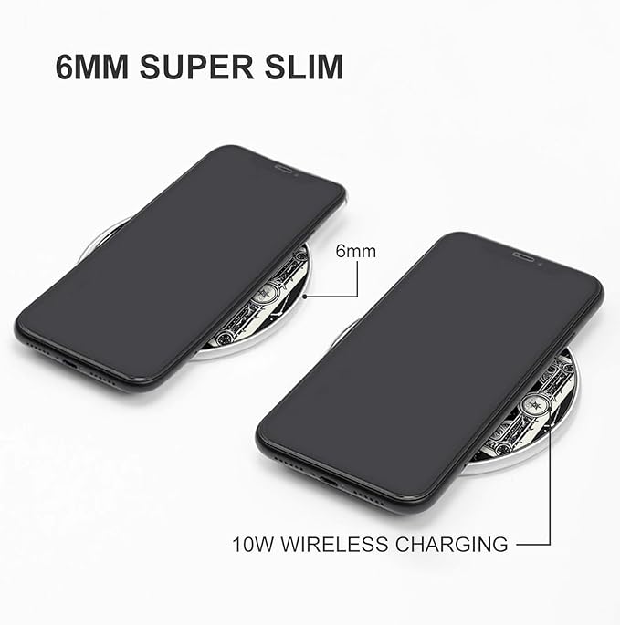 Gothic Dead Moth Wireless Charger 10W Fast Charging Pad No AC Adapter for Most Intelligent Phone