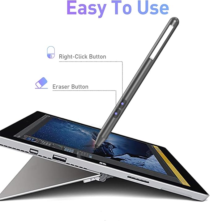 Stylus Pen for HP Omnibook Pen for HP Envy x360 Pavilion x360 Specter x360 Touchscreen Laptops with 2500h Battery Life Palm Rejection &amp 1024 Pressure Sensitivity
