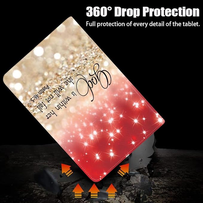 Red Glitter Quote Bible Verse Psalm 46:5