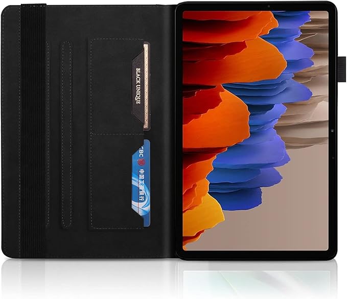 Case for Samsung Galaxy Tab S8 Ultra Case 2022 14.6 Inch(SM-X900/X906) PU Leather Cover with Card Holder Multi-Angle for Galaxy Tab S8 Ultra 14.6'' - Black