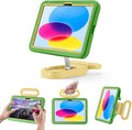Kids Case for iPad (A16) 11th/10th Gen 10.9'' 2025/2022Adjustable Portrait/Landscape Stand/Drop Proof with HandleChild Friendly Case for iPad Air 11 (M3/M2) 2025/2024(Green)