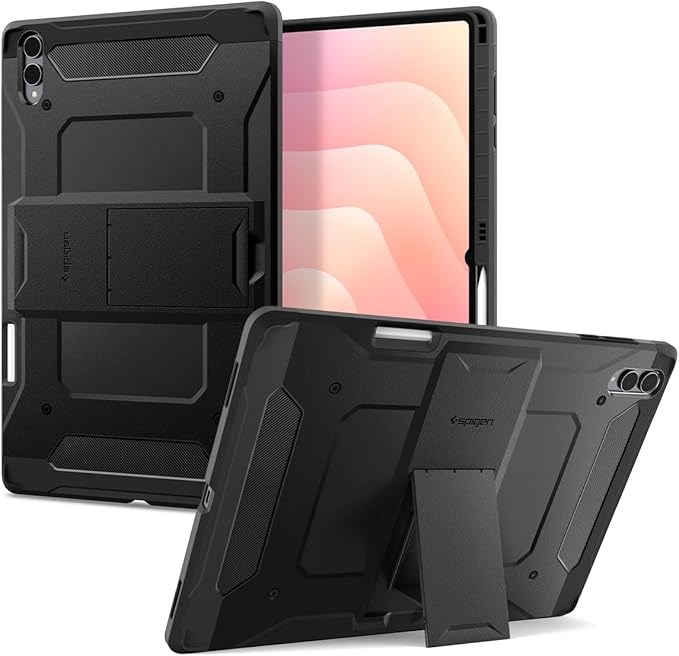 Spigen for Galaxy Tab S11 Ultra Case (2025) Tough Armor Pro Protective Hard Shell with Kickstand and Built-in S Pen Holder Drop-Proof Dual-Layer Protection 14.6 Inch Black