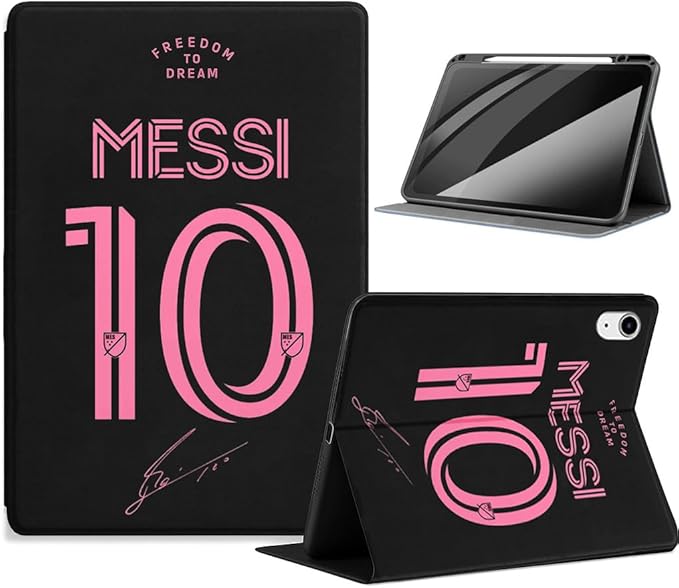 ZERMU Case for iPad (A16) 11th/10th Generation 11''/10.9'' (2025/2022) Mess%i #10 Argentina Soccer Shockproof Magnetic Cover [Auto Sleep/Wake] with Pencil Holder