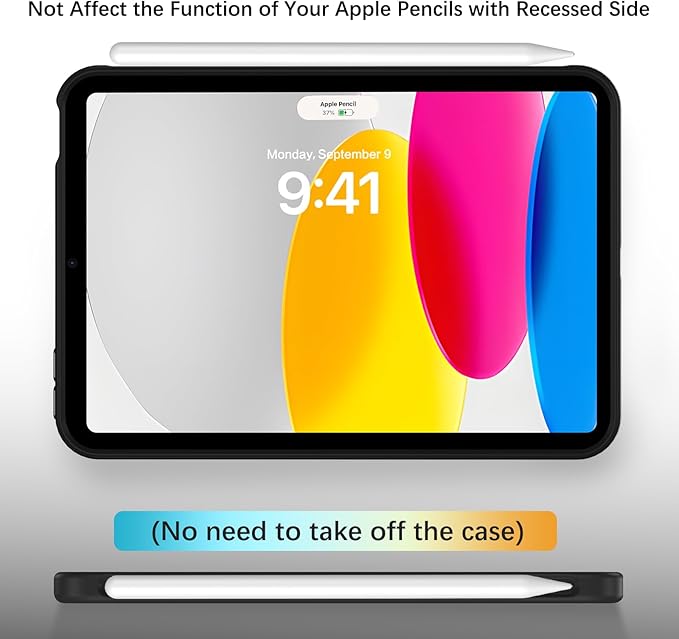 Telaso for iPad mini 7 A17 Pro 2024/iPad Mini 6 2021 Case iPad mini 7th/6th Gen Magnetic Case with Invisible Portrait/Landscape Stand Translucent Matte Back Soft TPU Bumper Protective Cover Black