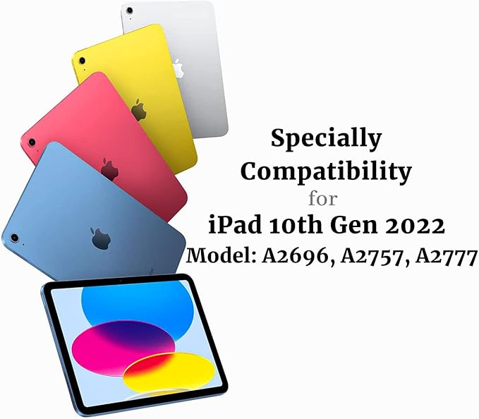 TopEsct Kids Case for iPad (A16) 11th Gen 11 2025 iPad 10th Gen 10.9 2022 with Tempered Glass Screen Protector Silicone Shockproof Case Comes with Strap (Purple&ampTurquoise)