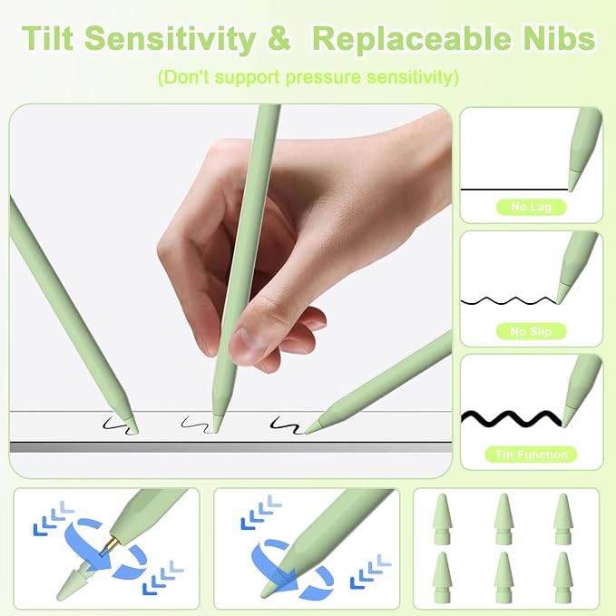Green+6pcs Replacement Nibs