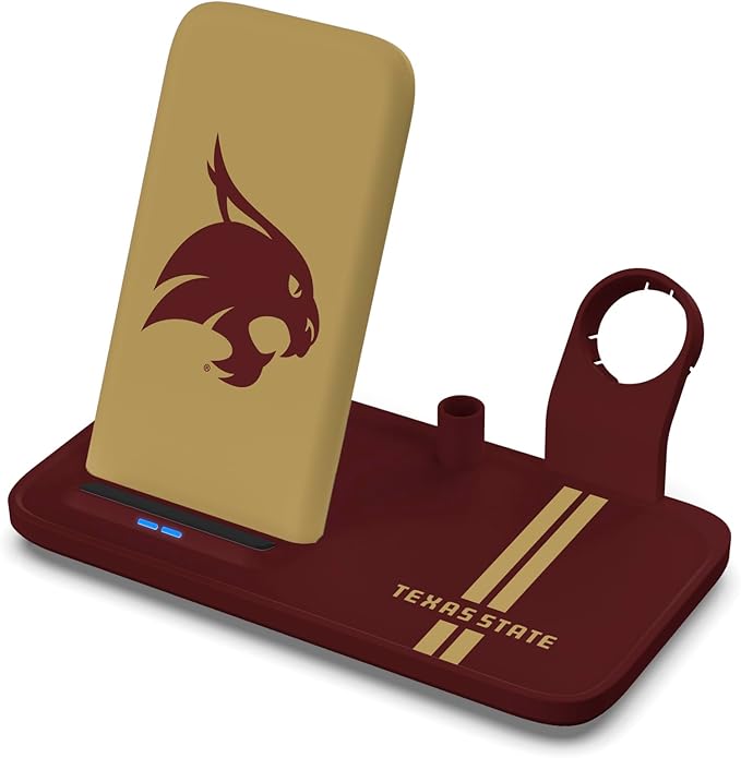 SOAR NCAA 4-in-1 Wireless Charging Docking Station: Fast Charge for iPhone Apple Watch Air Pods &amp Apple Pencil