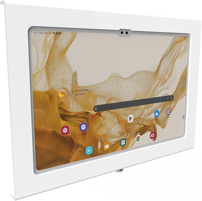 TABcare Locking Anti-Theft Metal Case for Samsung Galaxy TAB Active &amp Active4 Pro 10.1 Tablet for Kiosk POS Store Show Display Time Clock (TAB Active4 Pro White)