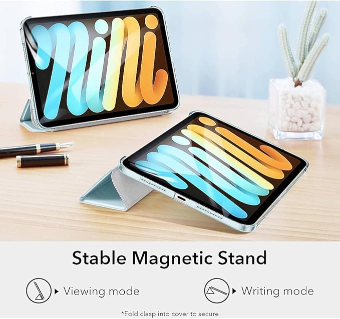 Sahara - ESR Folio Case for iPad mini (A17 Pro) iPad mini (6th Generation 2021) Aqua (TB00043)