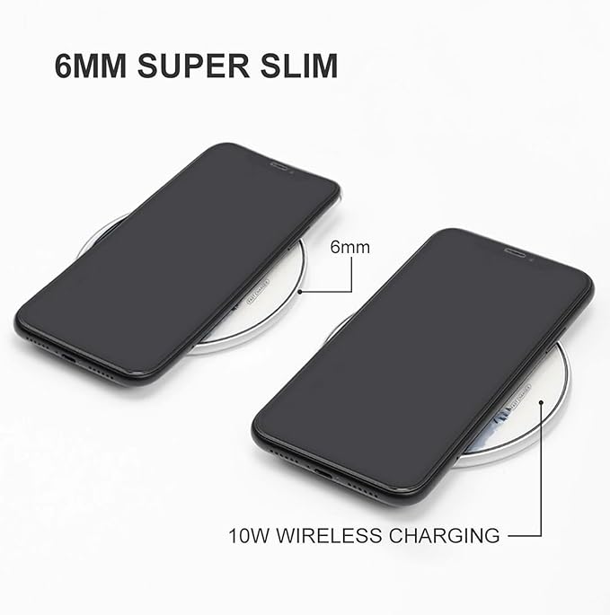 Gray Wolf Walking Through Snowy Phone Charger Magnetic Charging Pad Anti-Slip with USB Cable