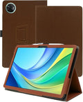 Case for DOOGEE Tab E3 Max Android 15 Smart Tablet 14 inchWUNIAK Premium Leather Business Folio Stand Cover for DOOGEE Tab E3 Max Android 15 Smart Tablet 14 inch with Hand Strap for TabletBrown