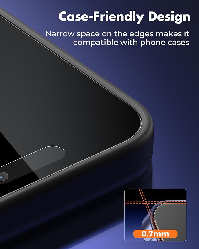 UNBREAKcable 4PCS Screen Protector for iPhone 16-2 Privacy Tempered Glass+2 Clear Glass Double Shatterproof [Easy Installation Frame] [9H Hardness] [Case Friendly] Anti-Scratch for iPhone 6.1 inch