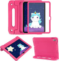 HDE Case for iPad 10th Generation 10.9 inch for Kids with Built-in Screen Protector Shockproof Cover with Multi Angle Viewing Handle Stand Hot Pink