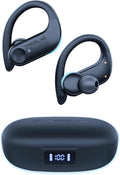 TREBLAB X3 Pro - Sports Wireless Ear Buds Bluetooth - Comfortable Workout Headphones with Secure Ear Hooks 9H Long Battery Life IPX5 Sweatproof Earphones Noise Isolation Over Ear Earbuds