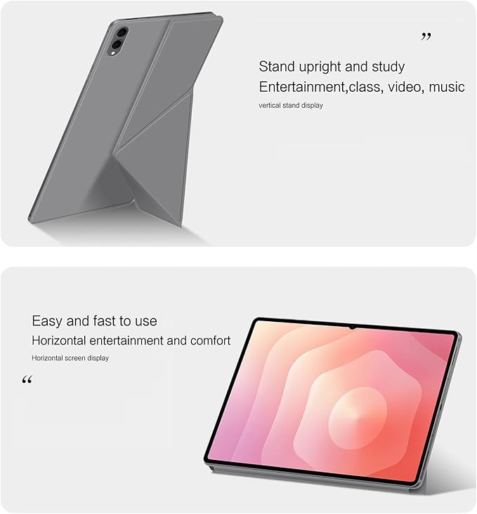 for Samsung Galaxy Tab S11 Ultra Case 14.6 inch Magnetic Attachment | Auto Wake/Sleep | Multi-Viewing Angles | Slim Light Shell Cover | Compatible with Samsung Galaxy Tab S11 Ultra | Grey